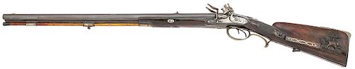 Ornate German Flintlock Bôchsflinte Combination Gun by Anschutz