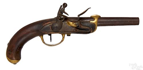 French flintlock Naval pistol