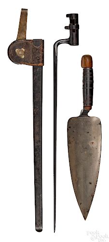 Two Springfield trapdoor bayonets
