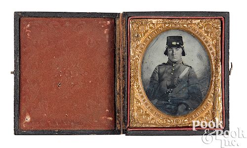 Confederate Civil War soldier ambrotype