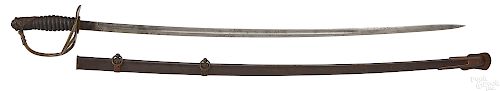 Model 1872 US cavalry officers saber and scabbard