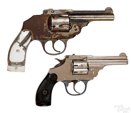 Two Iver Johnson safety hammer double action revolvers