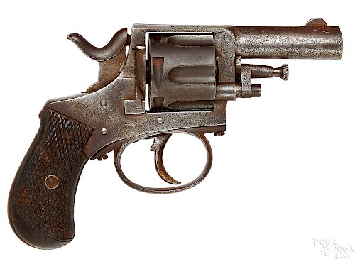 Belgian six shot double action revolver
