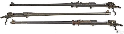 Three 1903 rifle barreled actions