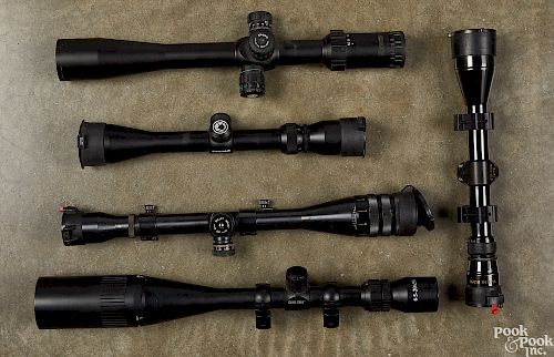 Five telescopic rifle sights
