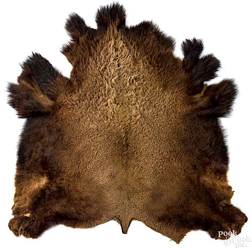 American bison hide rug