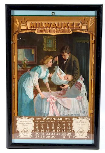 1910 Milwaukee Calendar Doctor Lithograph