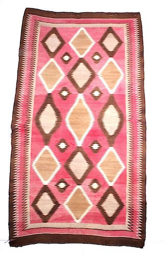 Navajo Ganado Pattern Wool Rug c. 1800-1900