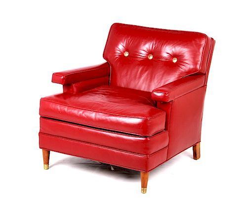 Thomas Molesworth Personal Red Leather Chair