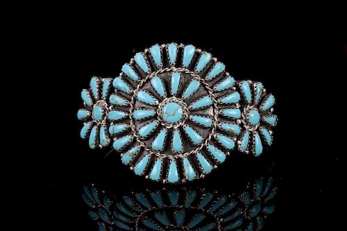 Navajo Petite Point Turquoise Bracelet