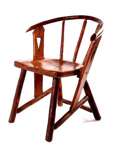 Old Hickory Bent-Back Chair circa 1900-