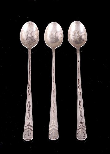 Old Pawn Navajo Sterling Silver Spoons