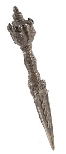 Antique Ritual Tibetan Phurba Iron Dagger