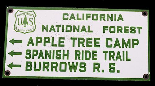 California National Forest Porcelain Enamel Sign