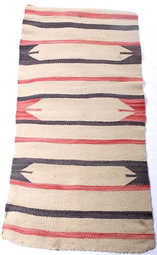 Early Navajo Chinle Hand Woven Wool Runner Rug