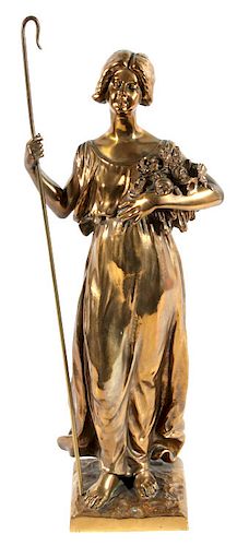 1899 E. F. Pialli Original Bronze Sculpture