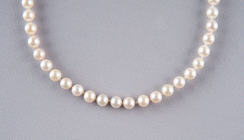 Mikimoto Pearl Necklace with Original Box