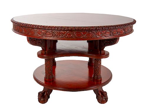 Oak Library or Parlor Table