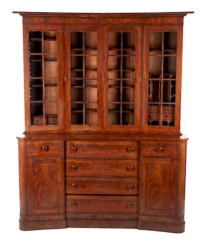 Large Concave Front Empire Cabinet