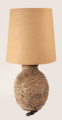 Brutalist Style Ceramic Table Lamp