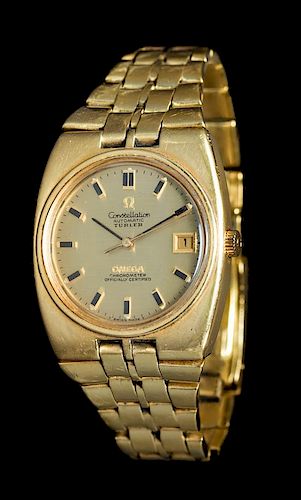 An 18 Karat Yellow Gold 'Constellation' Wristwatch, Omega for Turler,