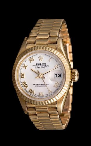 An 18 Karat Yellow Gold Ref. 79178 'Oyster Perpetual Datejust' Wristwatch, Rolex, Circa 2000,