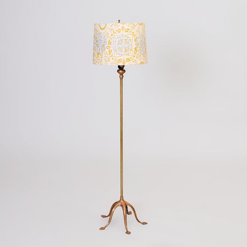 Tiffany Style Patinated Metal Floor Lamp