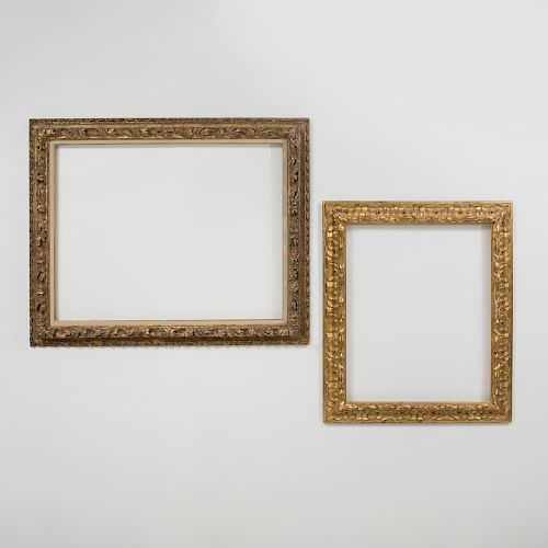 Two Baroque Style Carved Giltwood Frames