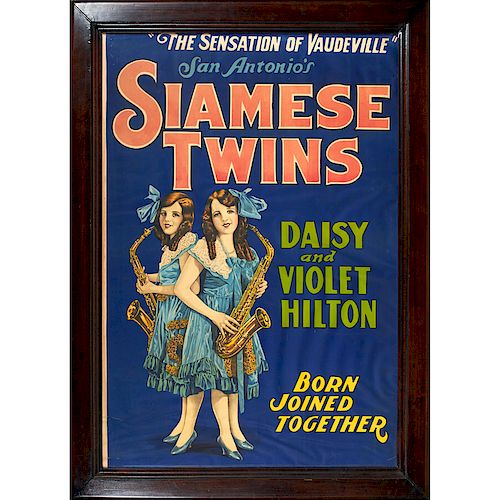 DAISY AND VIOLET HILTON CONJOINED TWINS POSTER