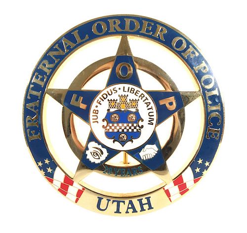 Utah Fraternal Order of Police 20 Years Badge