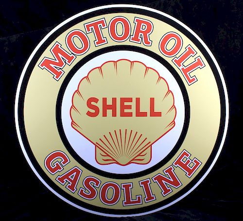 Shell Motor Oil Gasoline Advertising Sign
