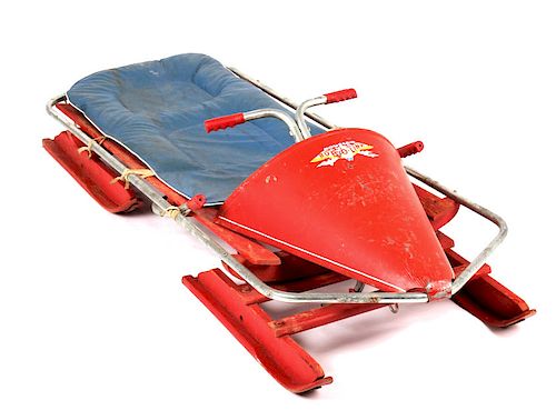 Bob -O- Link Bobsled With padding c. 1940's- 1960