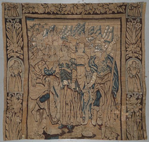 17th C. Pictorial Tapestry, France: 8'6'' x 9'0''