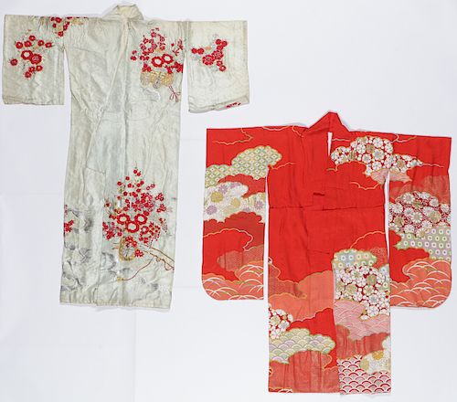 Two Vintage Japanese Kimono