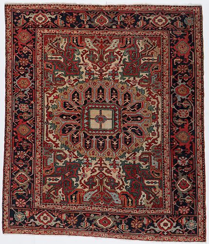 Antique Heriz Rug, Persia: 5' x 5'10''