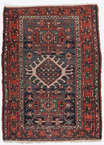 Antique Karadja Rug, Persia: 3'1'' x 4'2''