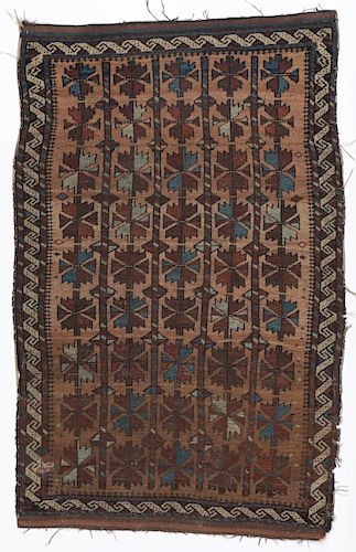 Antique Beluch Rug, Afghanistan: 2'10'' x 4'4''
