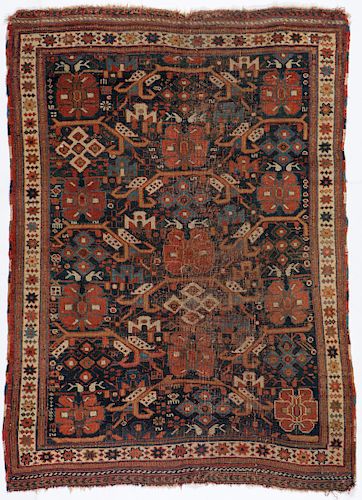 Antique Afshar Rug, Persia: 3'7'' x 4'11''  