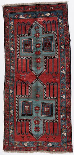 Antique Kazak Rug, Caucasus: 4'2'' x 9'4''