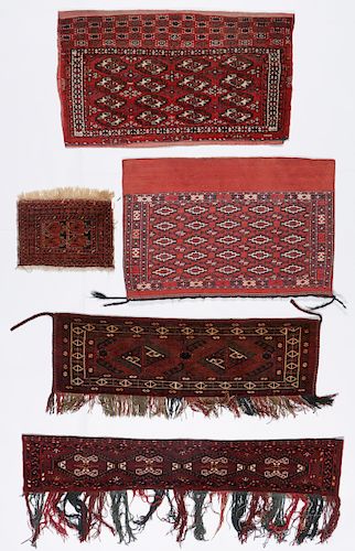 5 Old Turkmen Yomud & Ersari Trappings