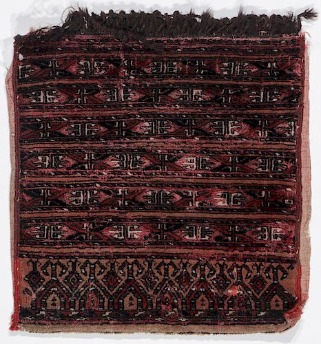 Antique Yomud Wool and Silk Bag, Turkmenistan
