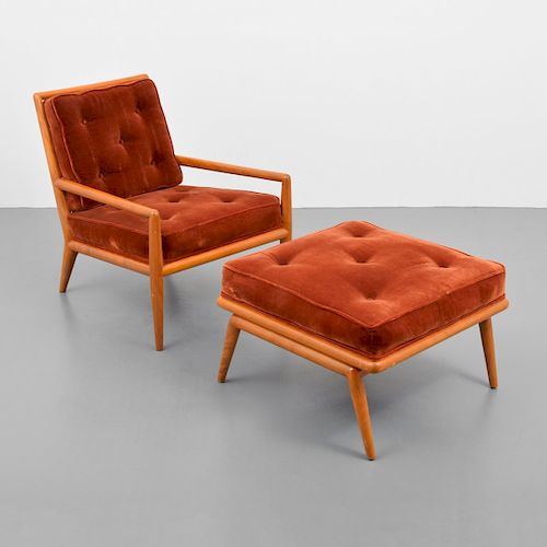 T.H. Robsjohn-Gibbings Lounge Chair & Ottoman