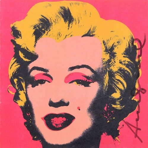 Andy Warhol MARILYN Exhibition Invitation, Signed