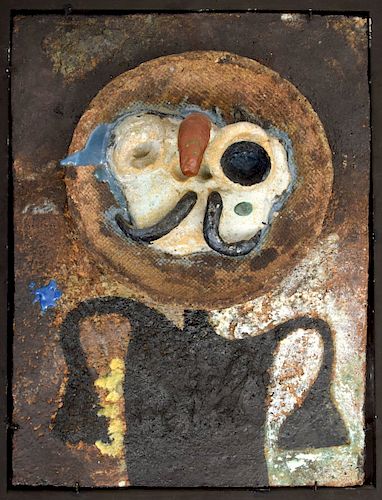 Joan Miro PERSONNAGE AU NEZ ROUGE Ceramic Sculpture