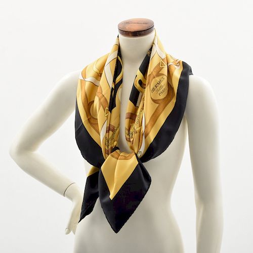 Hermes EPERON D'OR Silk Scarf