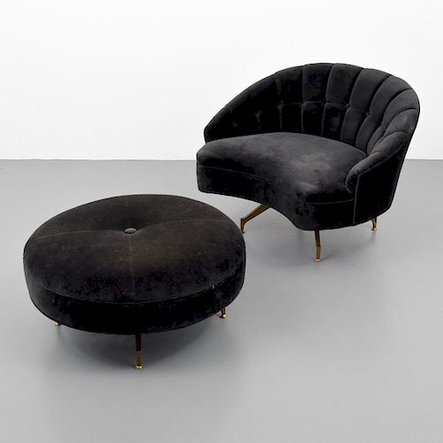 Lounge Chair & Ottoman, Manner of Milo Baughman