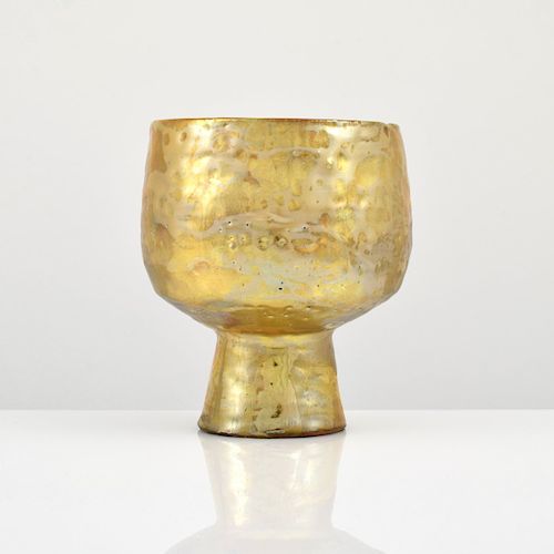 Beatrice Wood Iridescent Chalice/Footed Vessel
