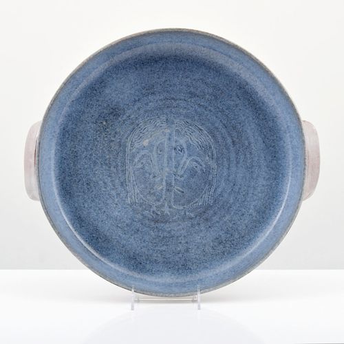 Large Edwin & Mary Scheier Incised Platter/Tray