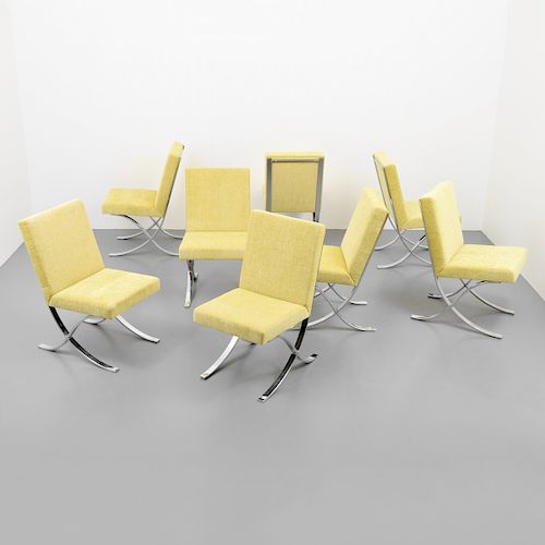 8 Dining Chairs, Manner of Milo Baughman
