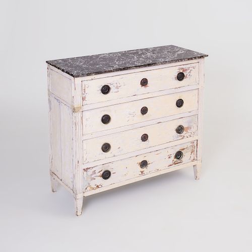 Continental White Painted Chest of Drawers